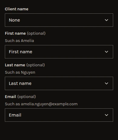 Import clients with a HubSpot file chosen: the columns it matched